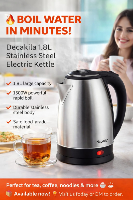 Decakila 1.8L Stainless Steel Electric Kettle
