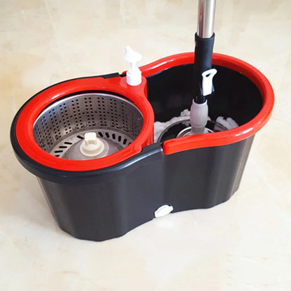 Steel spin mop