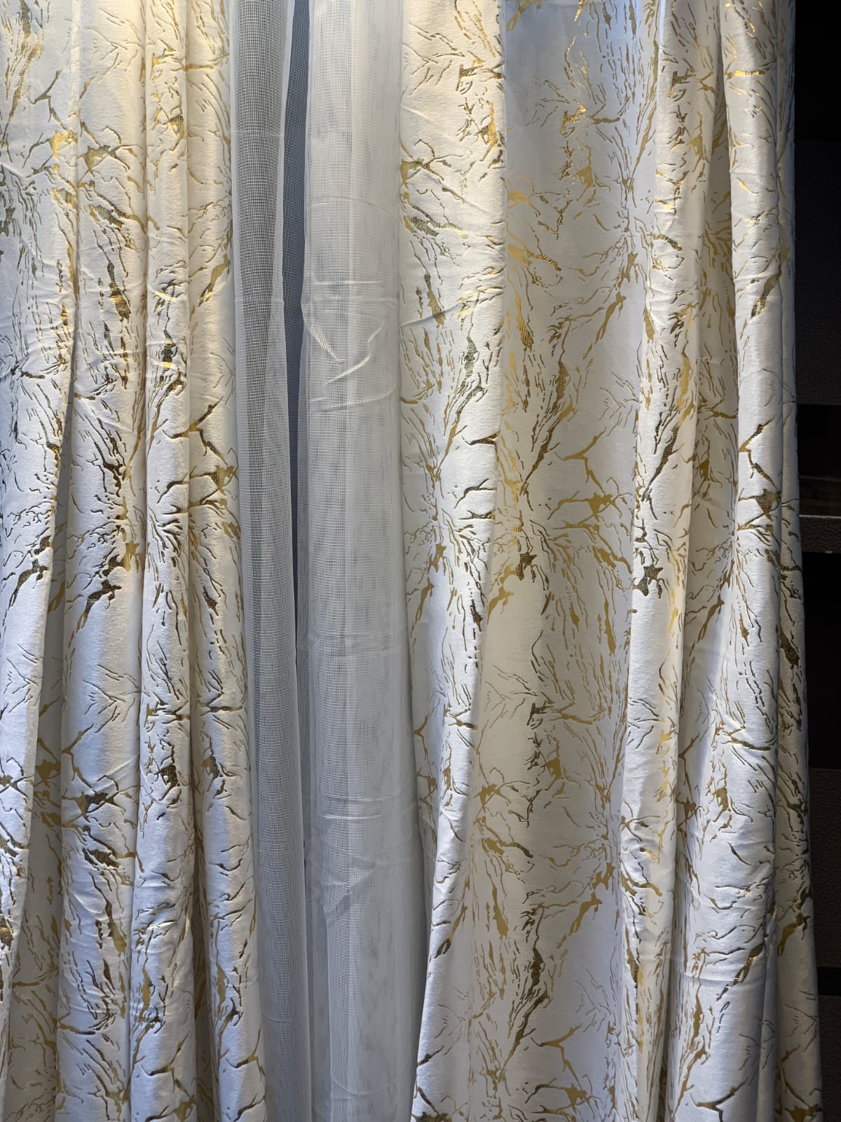 Marble Curtains &amp; Sheers – Elegant Light and Luxury Combined 1.5m×1.5m=3m
