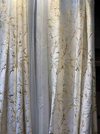 Marble Curtains &amp; Sheers – Elegant Light and Luxury Combined 1.5m×1.5m=3m