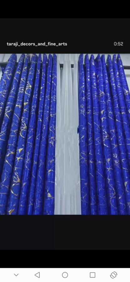 Marble Curtains &amp; Sheers – Elegant Light and Luxury Combined 1.5m×1.5m=3m