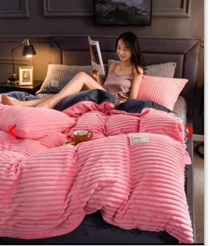 Velvet 4-Piece Duvet Set – Soft, Cozy & Elegant